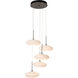 Clouds 5 Light 19.8 inch Dark Smoke Pendant Ceiling Light