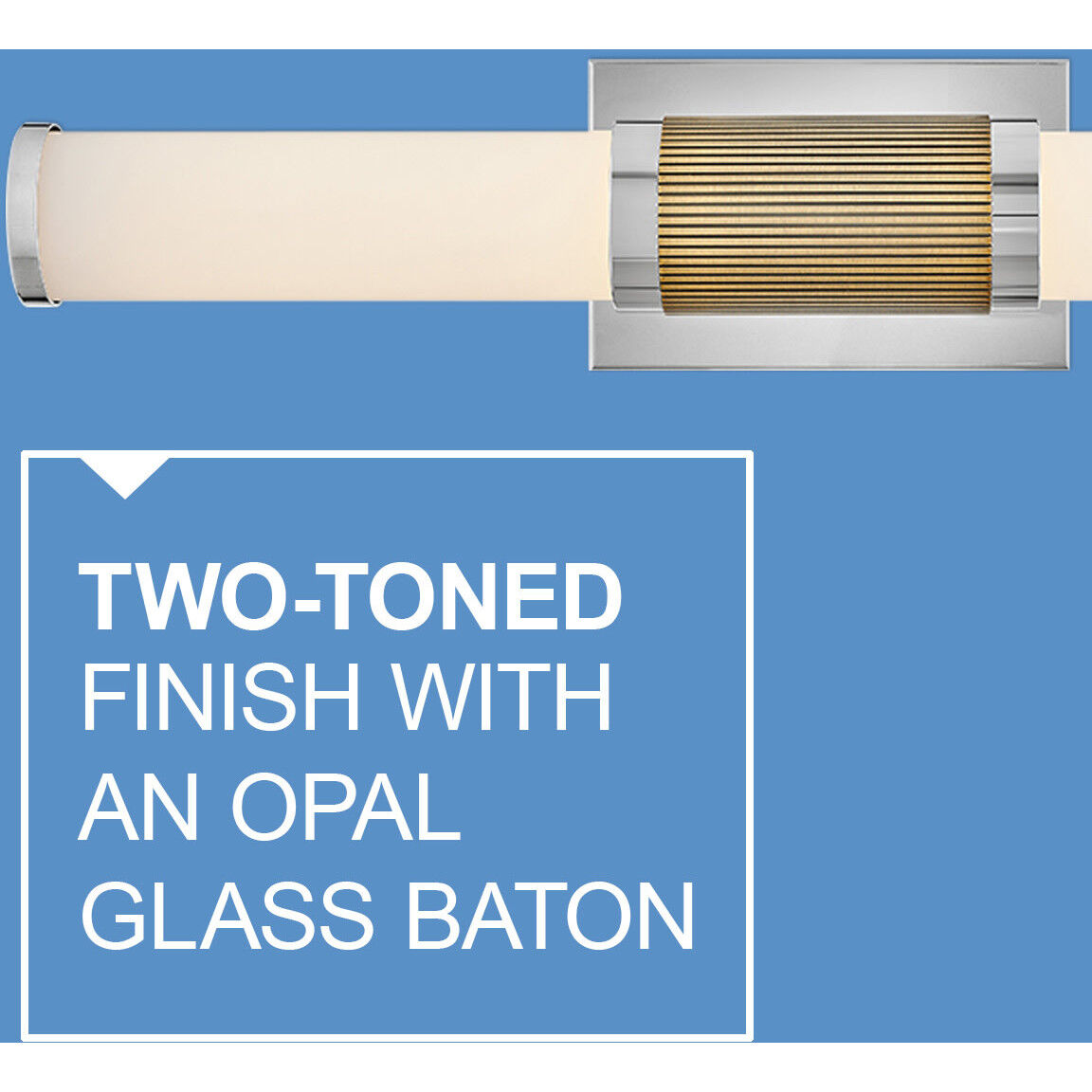 Zevi LED 23 inch Polished Nickel Vanity Light Wall Light, Vertical