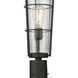 Helix 1 Light 93 inch Black Outdoor Post Mounted Fixture