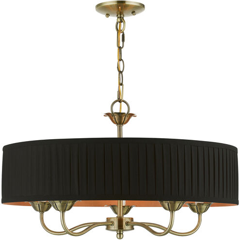 Harrington 5 Light 23 inch Antique Brass Pendant Chandelier Ceiling Light