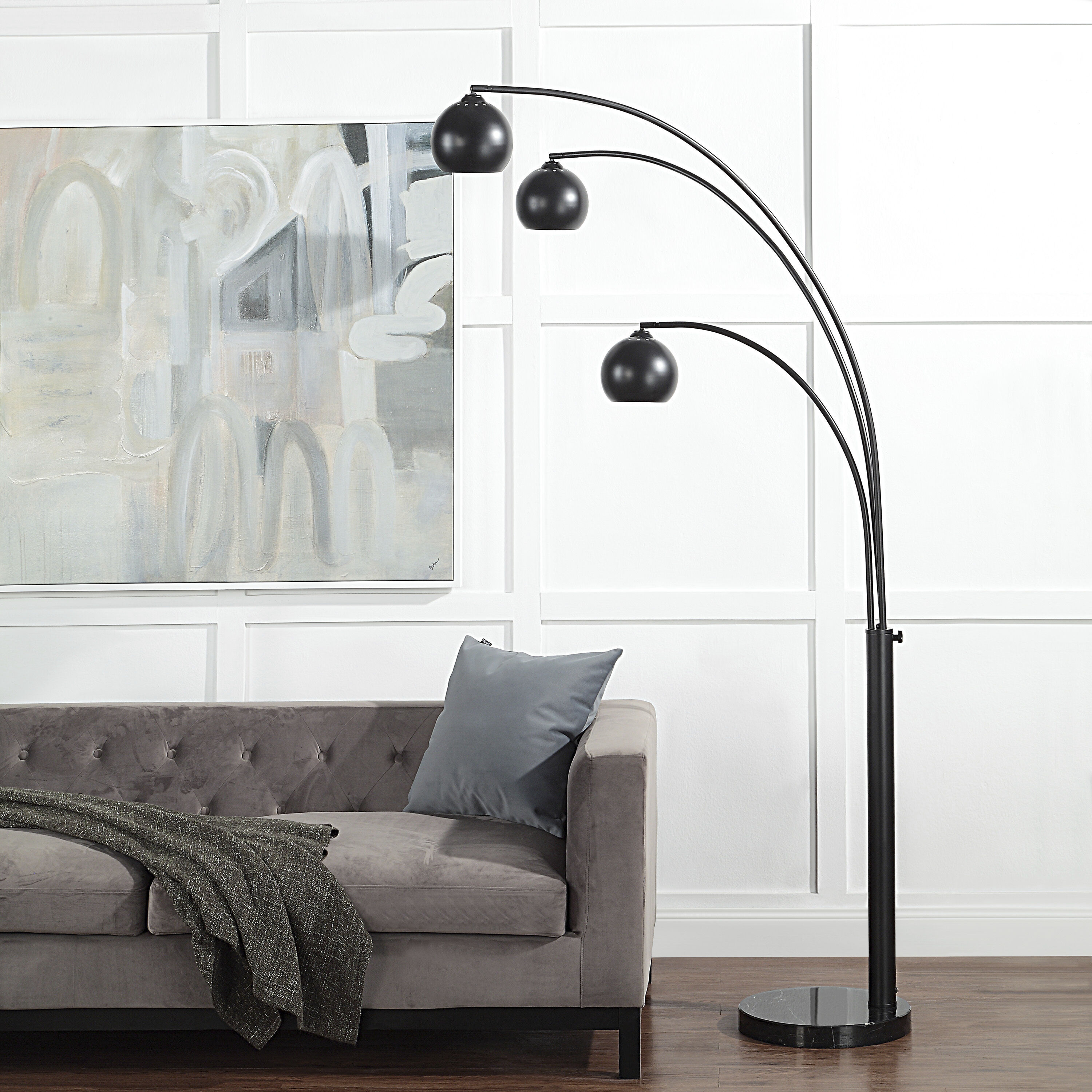 Folia 87 inch 40 watt Matte Black Floor Lamp Portable Light