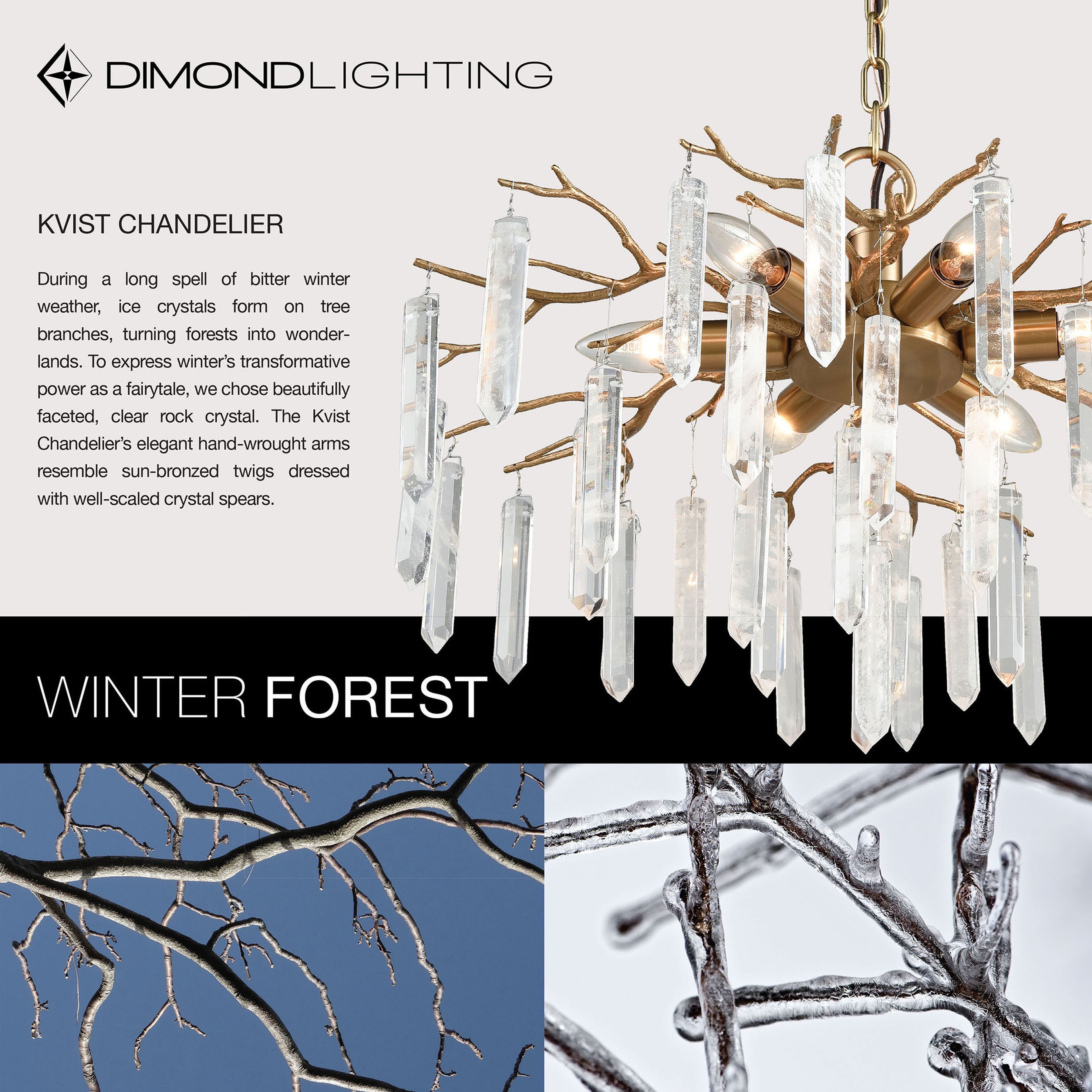 Kvist 6 Light 22 inch Cafe Bronze with Clear Chandelier Ceiling Light