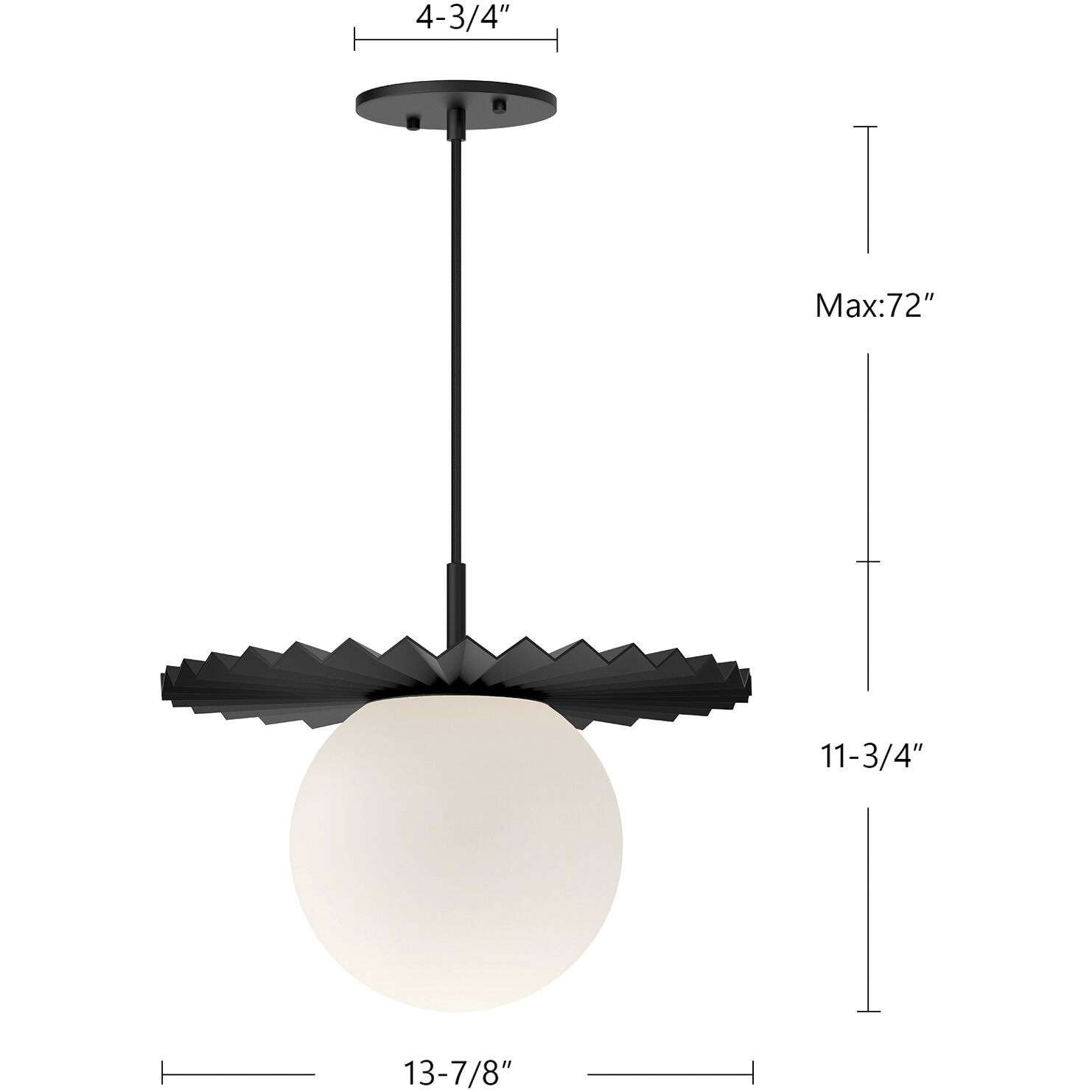 Alora Mood Plume Pendant Ceiling Light in Matte Black