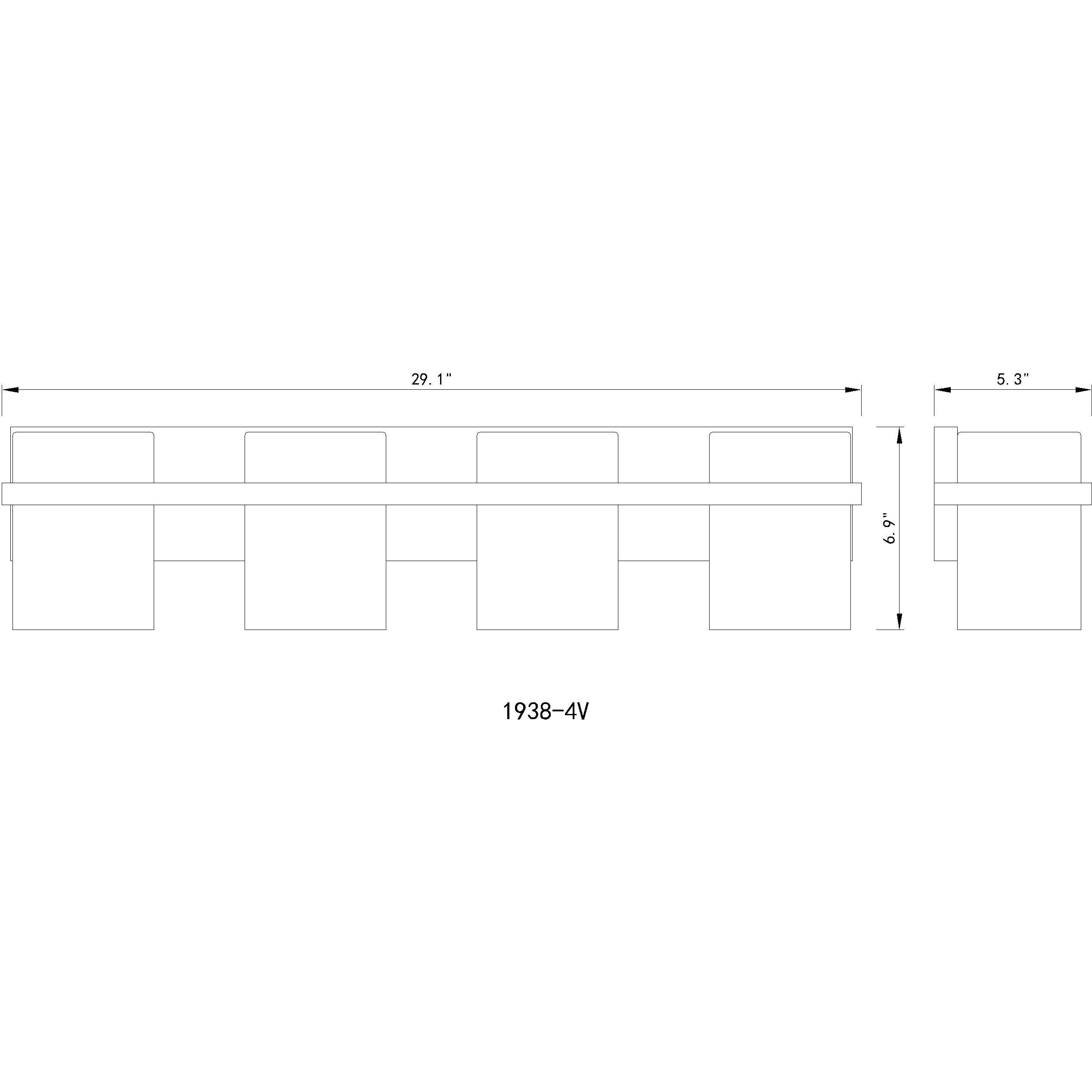 Bennington 4 Light 29.25 inch Brushed Nickel Vanity Wall Light