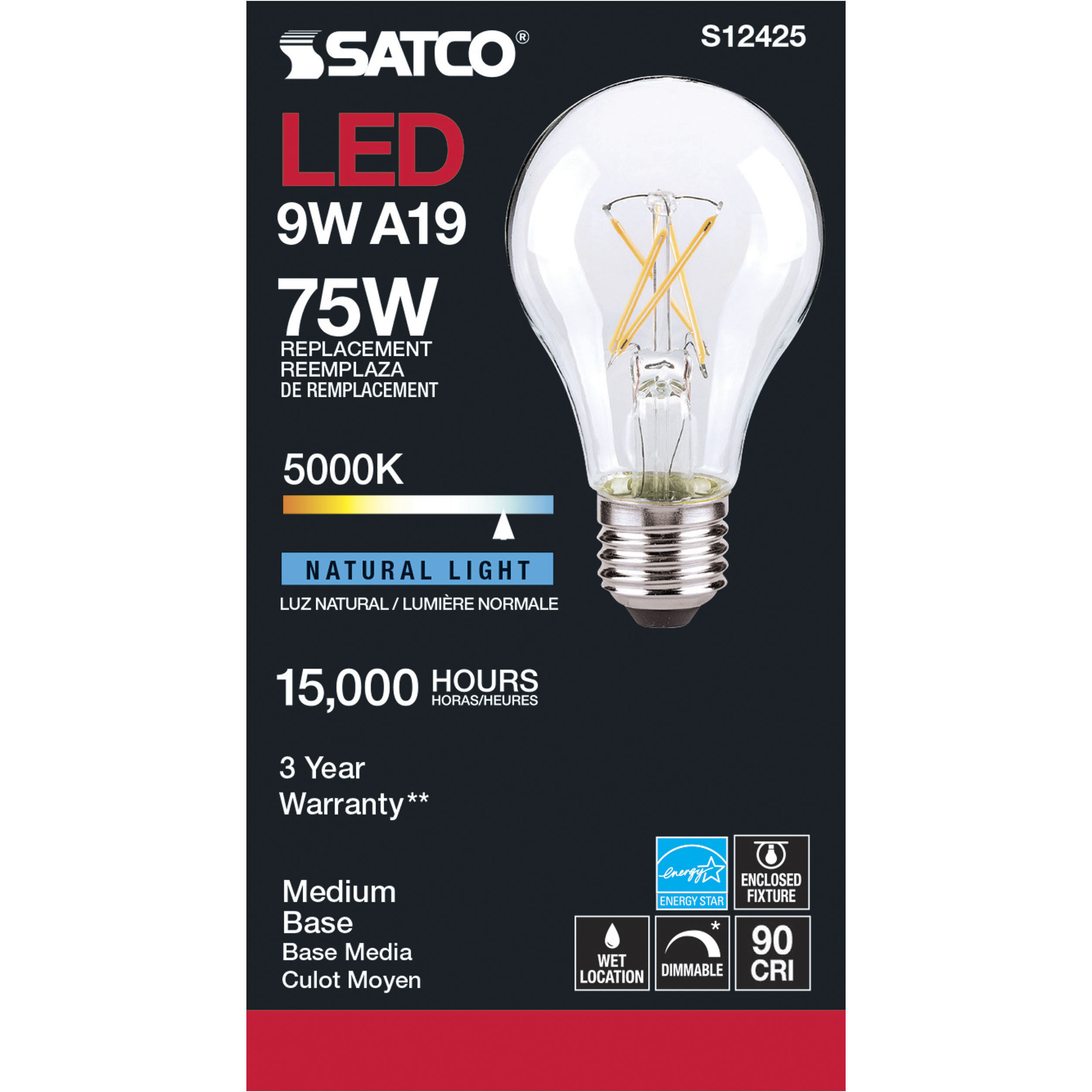 Lumos LED Medium 10.50 watt 120 5000K Light Bulb