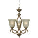 Emmet 3 Light 18 inch Vintage Gold Chandelier Ceiling Light