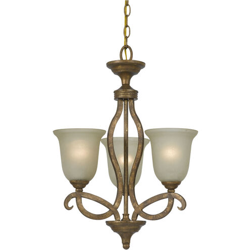 Emmet 3 Light 18 inch Vintage Gold Chandelier Ceiling Light
