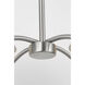Drew & Jonathan Eldon 4 Light 8 inch Brushed Nickel Chandelier Ceiling Light, Medium
