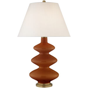 Christopher Spitzmiller Smith 29.25 inch 100 watt Cinnabar Table Lamp Portable Light in Linen, Medium