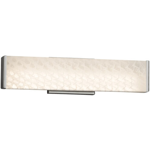 Fusion 18.5 inch Brushed Nickel Vanity Light Wall Light in Weave Fusion