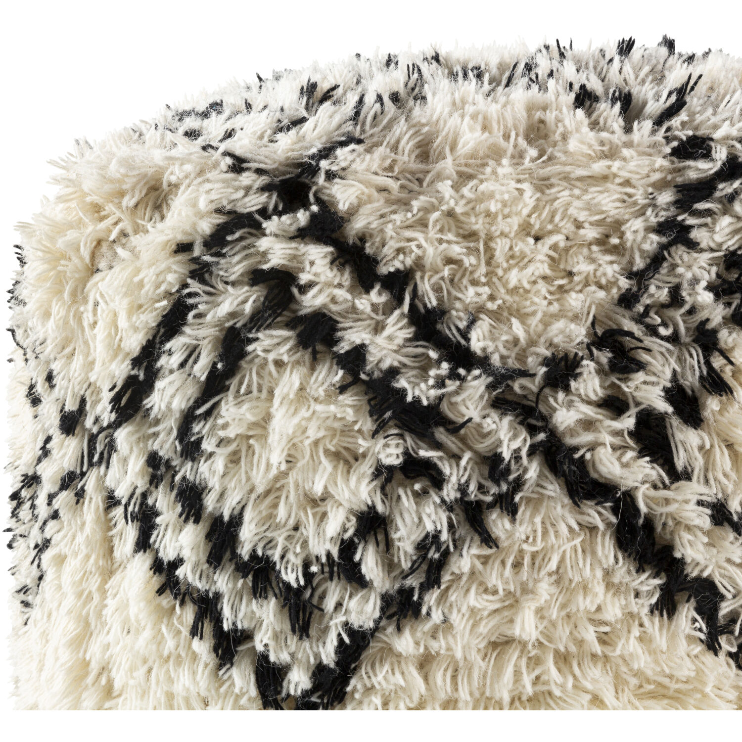 Palmer 18 inch Cream/Black Pouf