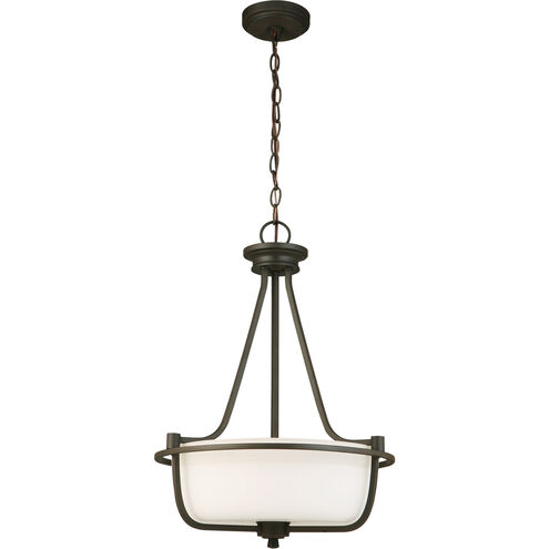 Mayview 3 Light 16 inch Matte Bronze Inverted Pendant Ceiling Light