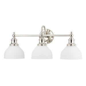 Sutton 3 Light 26 inch Polished Nickel Bath And Vanity Wall Light 