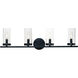 Sentinel 4 Light 30 inch Black Bath Vanity Wall Light