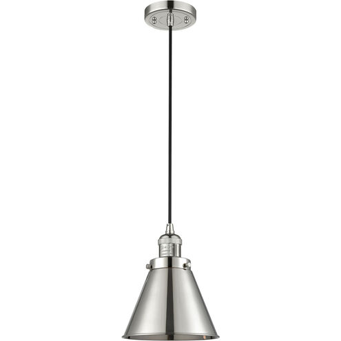 Franklin Restoration Appalachian 1 Light 8 inch Polished Nickel Mini Pendant Ceiling Light in Incandescent, Franklin Restoration