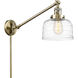 Franklin Restoration Bell 21 inch 60.00 watt Antique Brass Swing Arm Wall Light