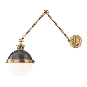 Latham 26.75 inch 60.00 watt Aged/Antique Distressed Bronze Swing-Arm Wall Sconce Wall Light