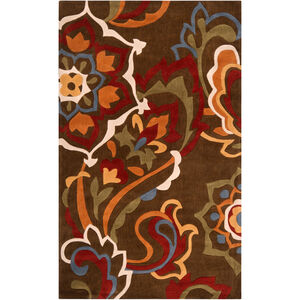 Cosmopolitan 156 X 108 inch Brown and Red Area Rug, Polyester