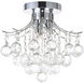 Princess 3 Light 12 inch Chrome Flush Mount Ceiling Light