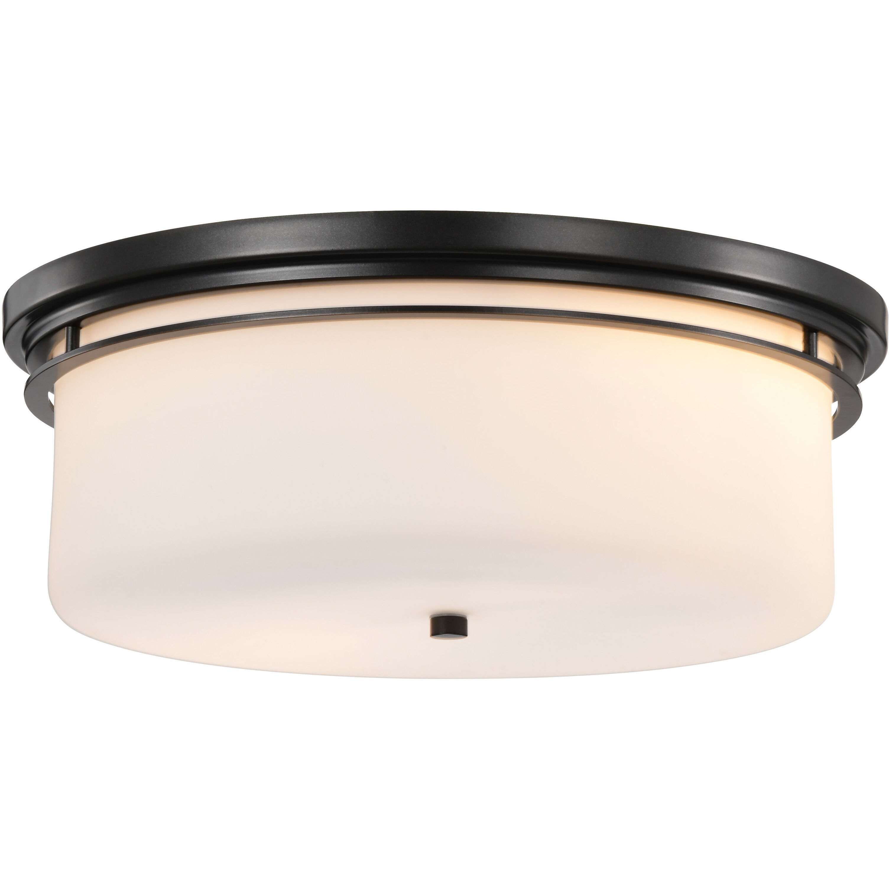 Warren 15 inch Gun Metal Flush Mount Ceiling Light