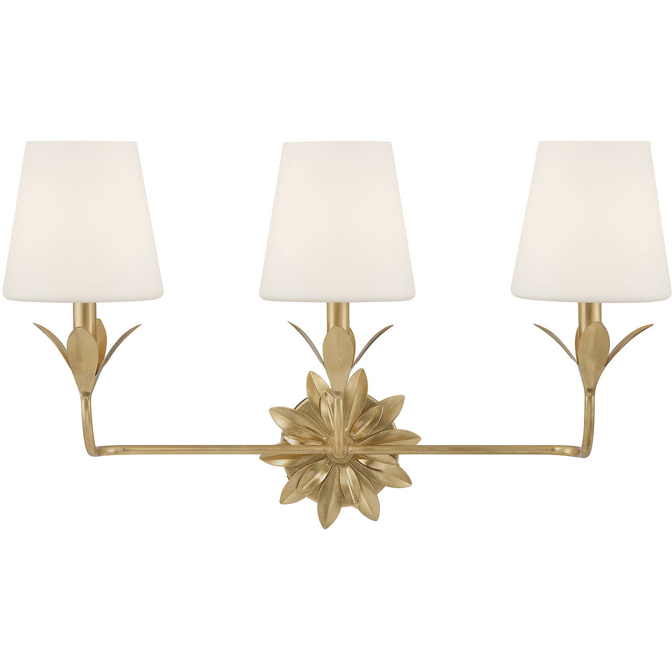Broche Bath Vanity Light Wall Light in Antique Gold