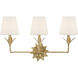Broche Bath Vanity Light Wall Light in Antique Gold