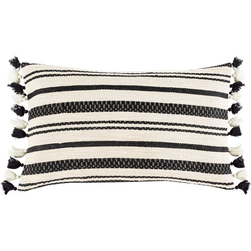 Justine 32 X 14 inch Beige/Black Pillow Cover