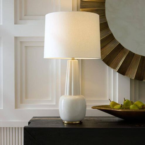 Arlington 30.5 inch 150.00 watt Ivory and Antique Brass Table Lamp Portable Light