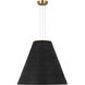 Sean Lavin Karam 1 Light 21 inch Natural Brass Pendant Ceiling Light in Black
