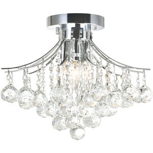 Princess 4 Light 16 inch Chrome Flush Mount Ceiling Light