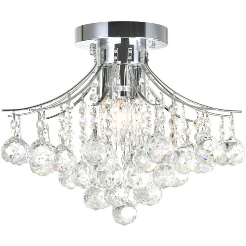Princess 4 Light 16 inch Chrome Flush Mount Ceiling Light