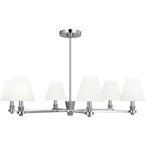 AH by Alexa Hampton Paisley 6 Light 36 inch Polished Nickel Chandelier Ceiling Light