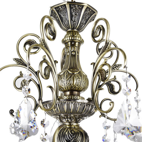 Brass 6 Light 24 inch Antique Brass Up Chandelier Ceiling Light
