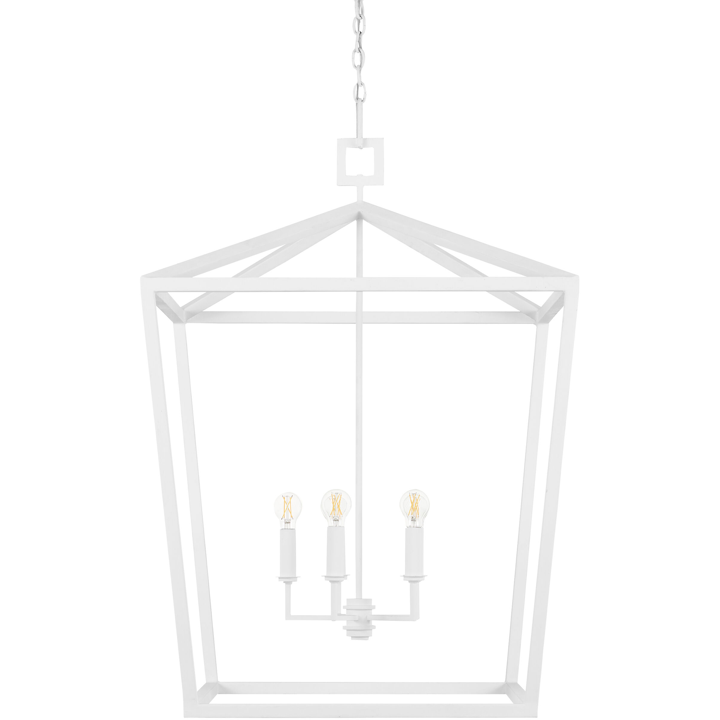 Denison 4 Light 26 inch Gesso White Chandelier Ceiling Light, Large
