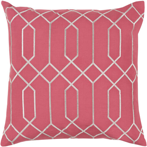 Skyline 20 inch Bright Pink, Light Gray Pillow Kit