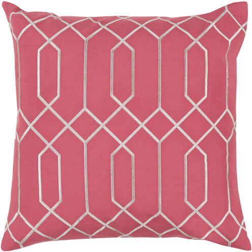 Skyline 22 X 22 inch Rose/Light Gray Accent Pillow