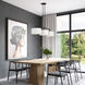 Meridian 3 Light 14 inch Black Extra Large Linear Chandelier Ceiling Light, Extra Large