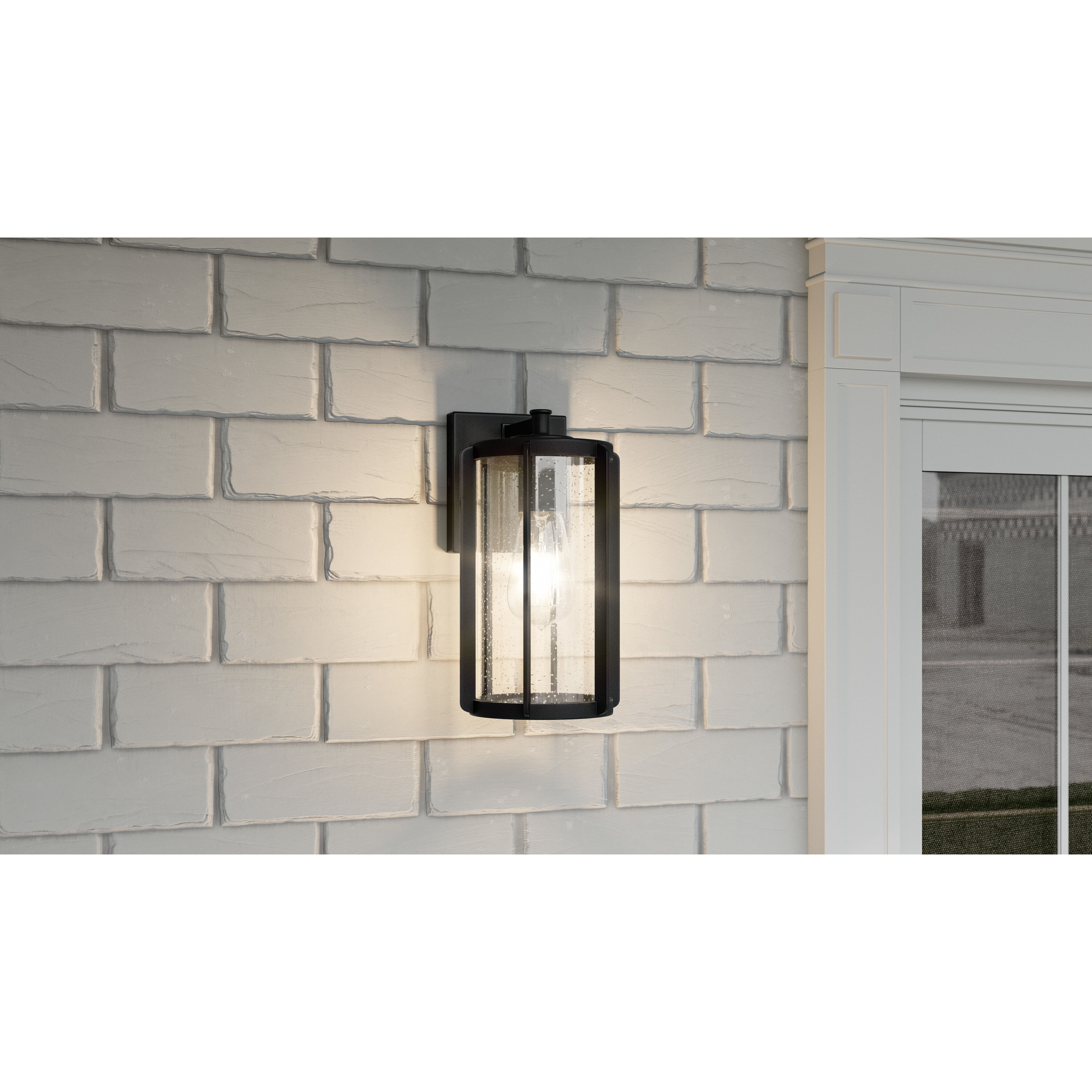 Hazel 1 Light 10.25 inch Earth Black Outdoor Wall Lantern 
