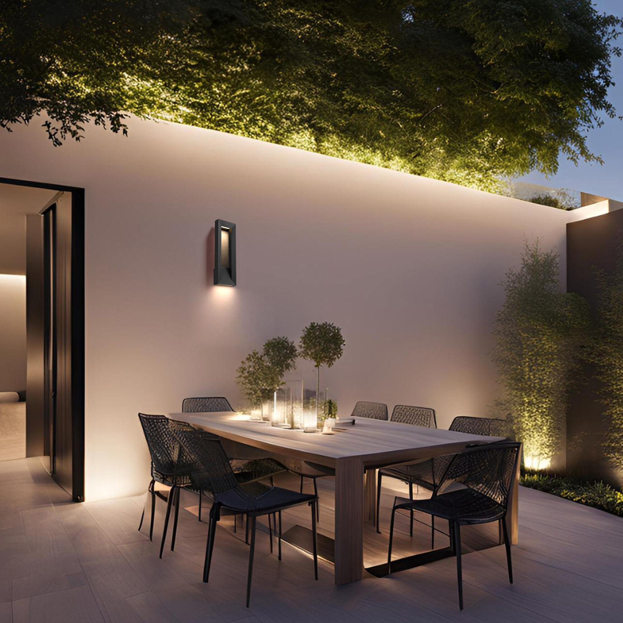 Paletto LED 22 inch Sand Black Outdoor Wall Sconce