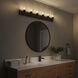 Merry 6 Light 48 inch Black Bath Vanity Wall Light
