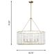 Thom Filicia Winslow 5 Light 35.75 inch Powder-Coated Brass Chandelier Ceiling Light