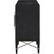 Verona 67 inch Black Lacquered Linen/Champagne Metal Sideboard