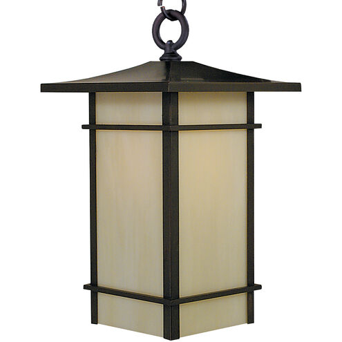 Katsura 1 Light 9 inch Bronze Pendant Ceiling Light in Cream