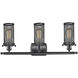 Austere Bleecker 3 Light 26 inch Matte Black Bath Vanity Light Wall Light
