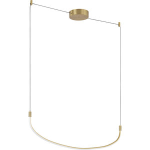 Talis Linear Pendant Ceiling Light in Brushed Gold