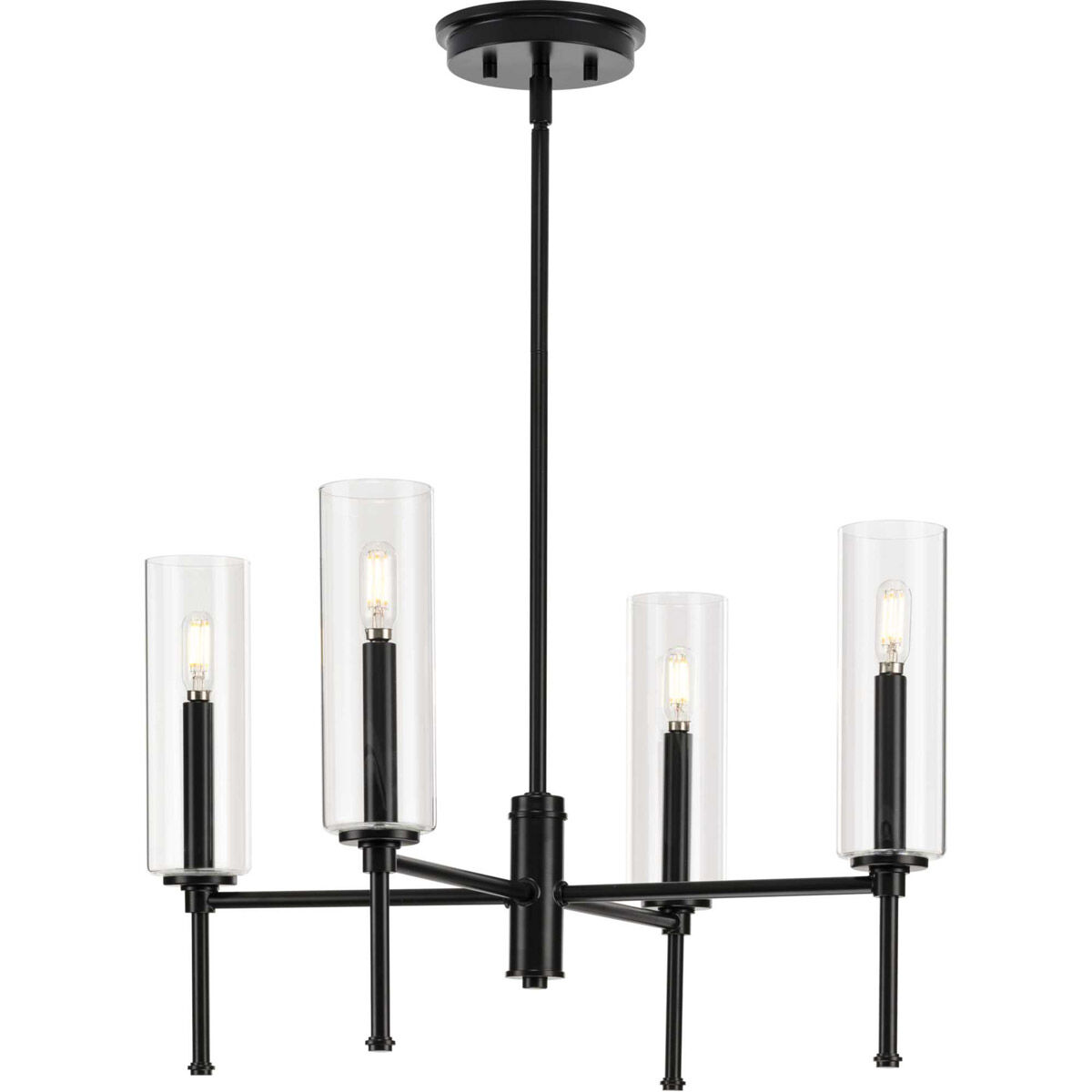 Elara 4 Light 23 inch Matte Black Chandelier Ceiling Light