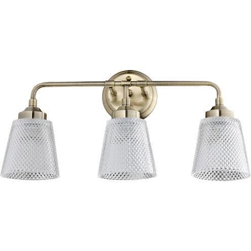 Westport 3 Light 21.25 inch Antique Brass Bath Vanity Wall Light