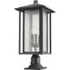 Aspen 3 Light 24.5 inch Black Outdoor Pier Mounted Fixture