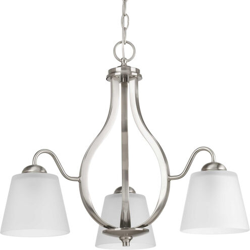Jay 3 Light 22 inch Brushed Nickel Chandelier Ceiling Light