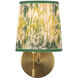 Alora Mood Scout 1 Light 6 inch Brushed Gold and Green Linen Bath Vanity Light Wall Light